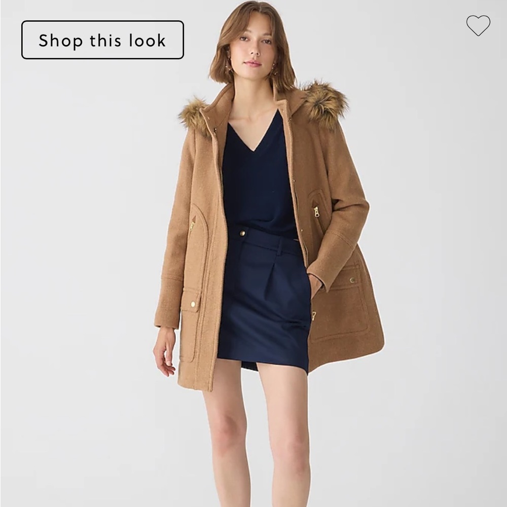 J Crew chateau parka in Italian stadium-cloth in Gray size small NWOT